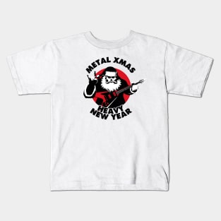 Metal Christmas & Heavy New Year | Heavy Metal Santa Claus Kids T-Shirt